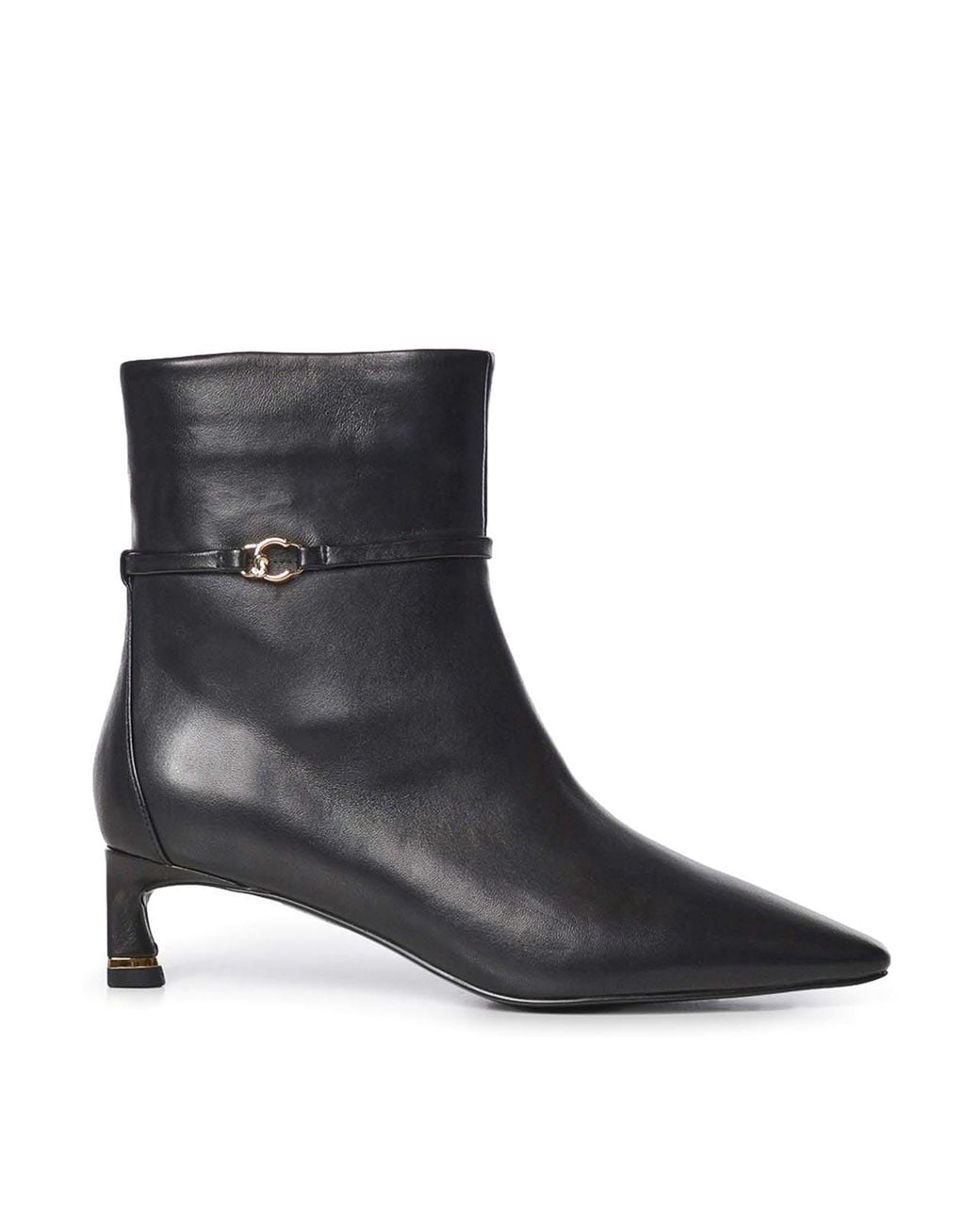Coccinelle Black C-Look Leather Ankle Boots