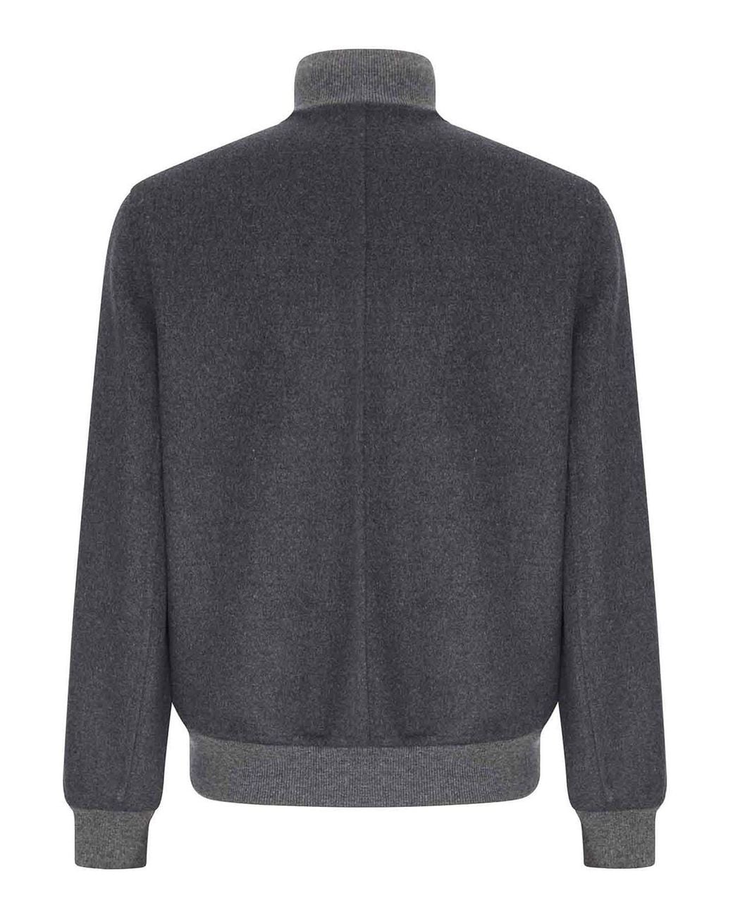 Brunello Cucinelli Gray Wool And Cashmere Blouson for men