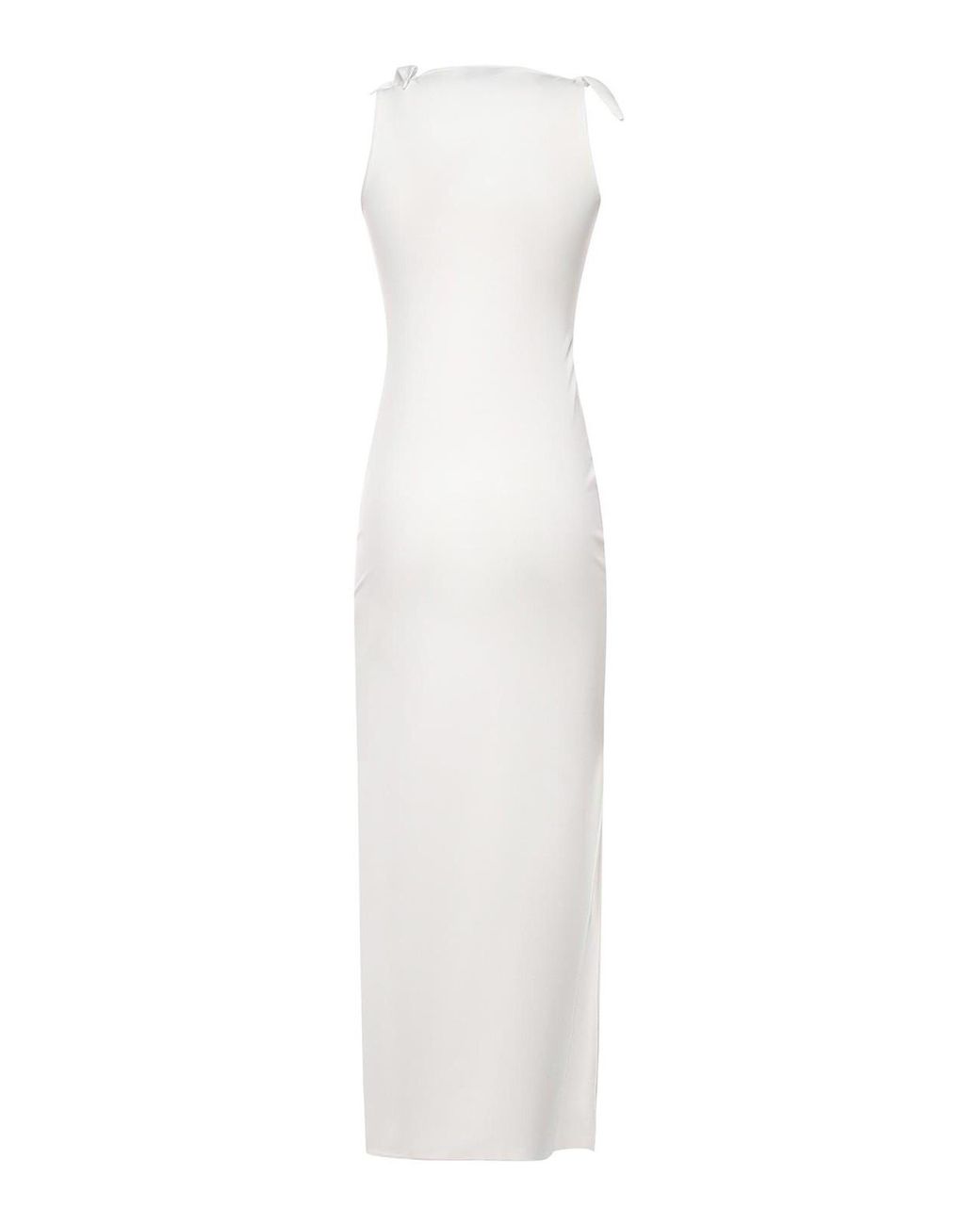 Coperni White Flower Gown Dress