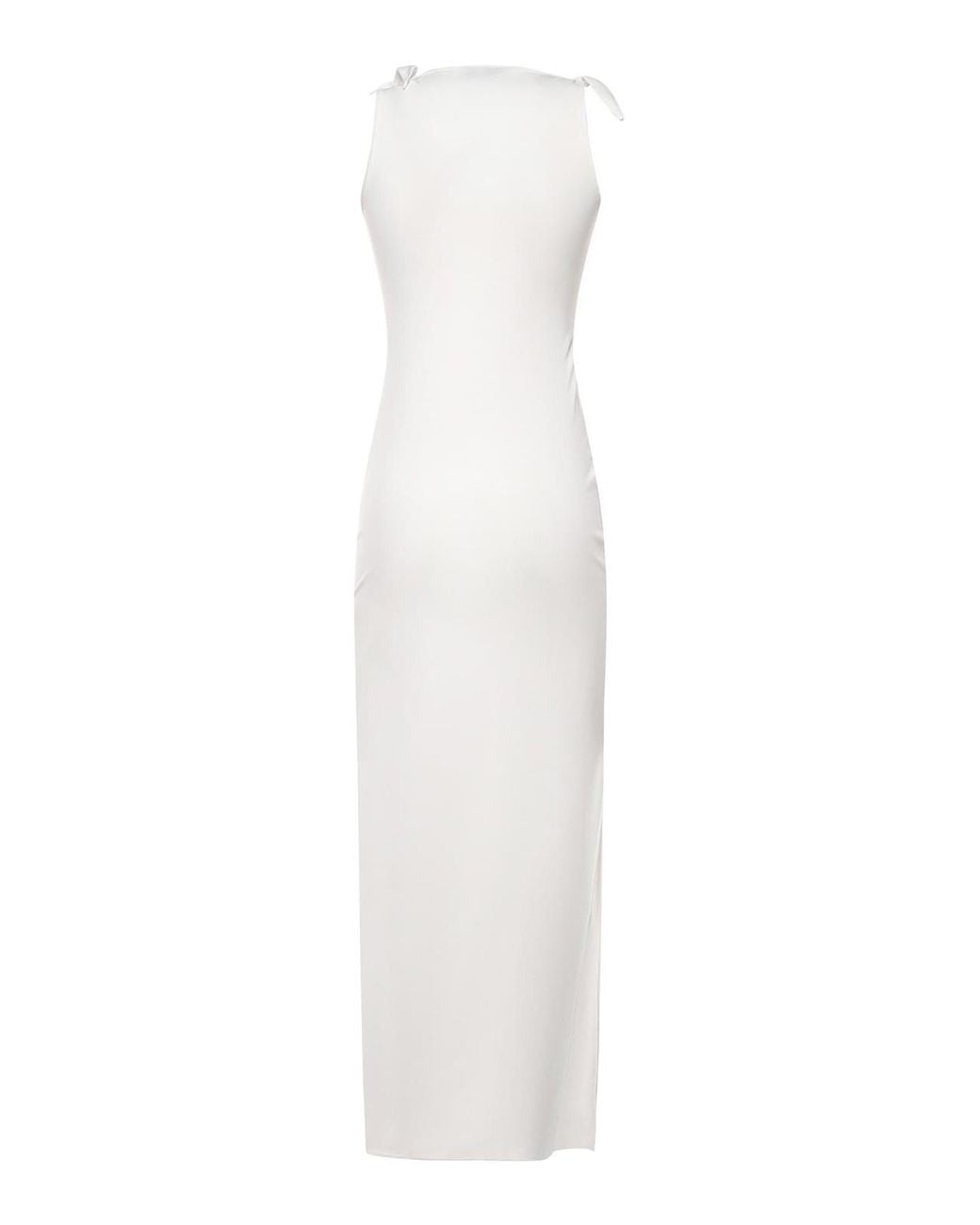 Coperni White Flower Gown Dress