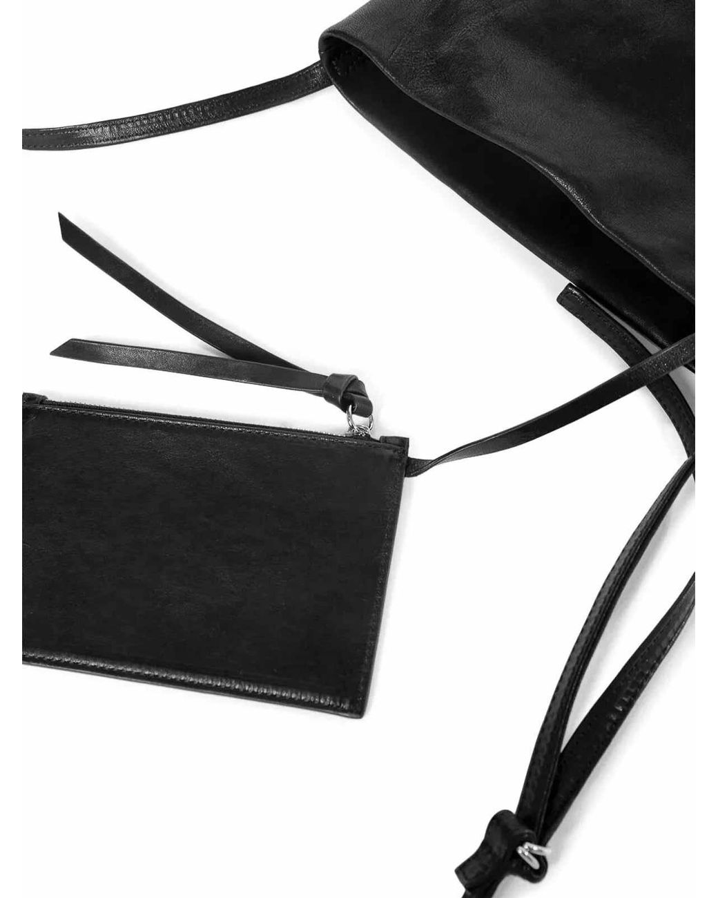 Ann Demeulemeester Black Ger Mini Soft Shoulder Bag