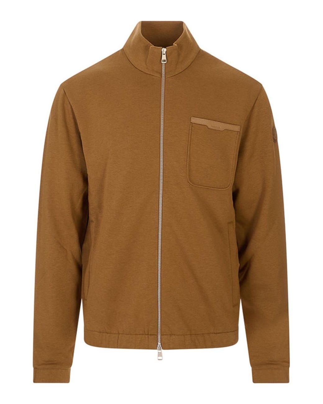 Moncler Brown Open Sweatshirt With Hood for men