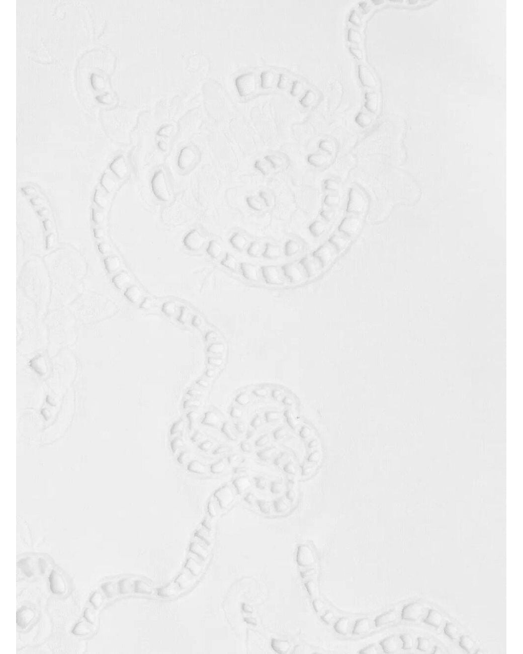 Ganni White Heavy Cotton Jersey Embroidery