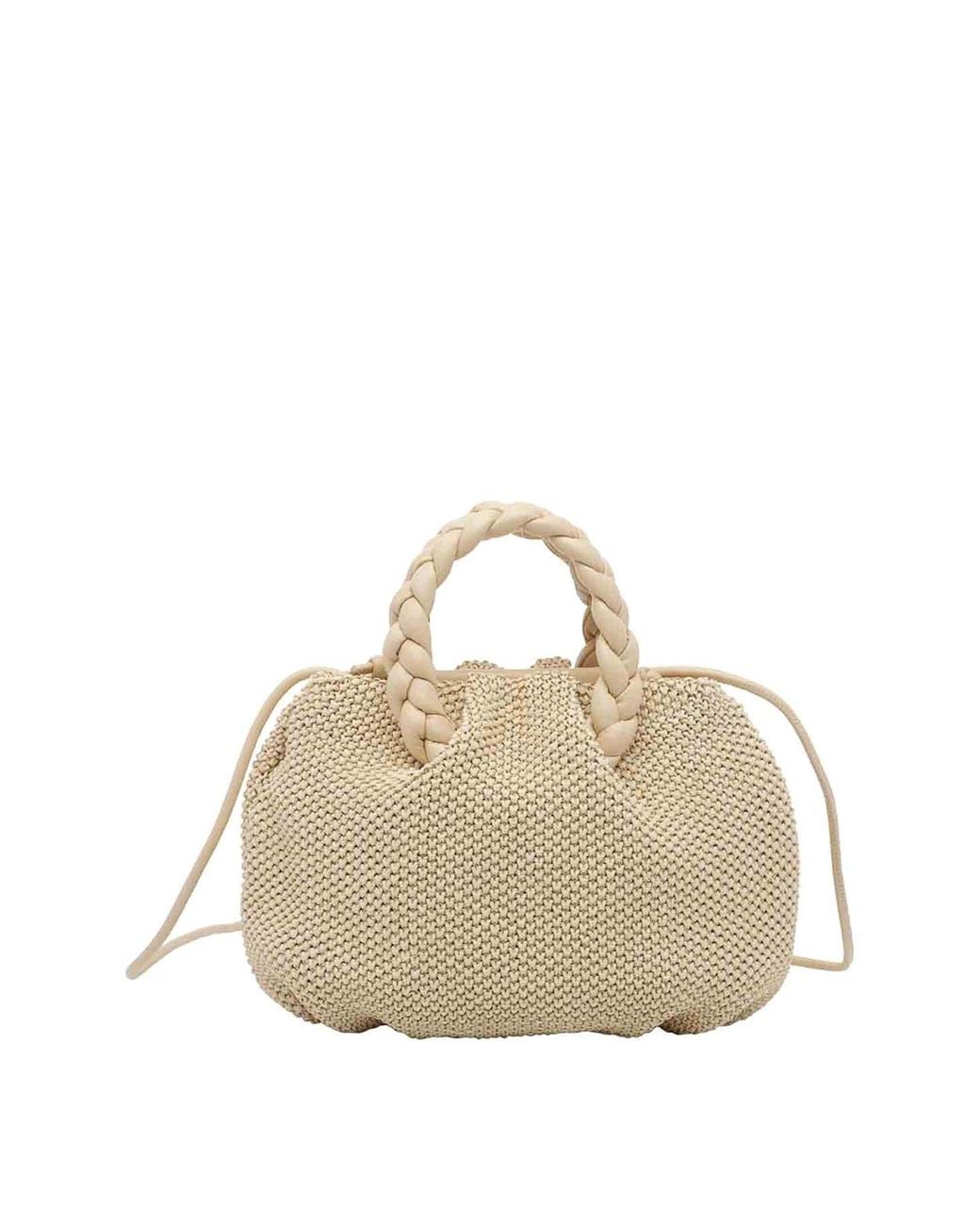 Hereu Natural Raffia Bombom Handbag