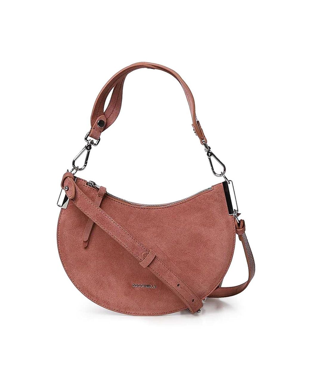 Coccinelle Pink Sunup Small Suede Bag