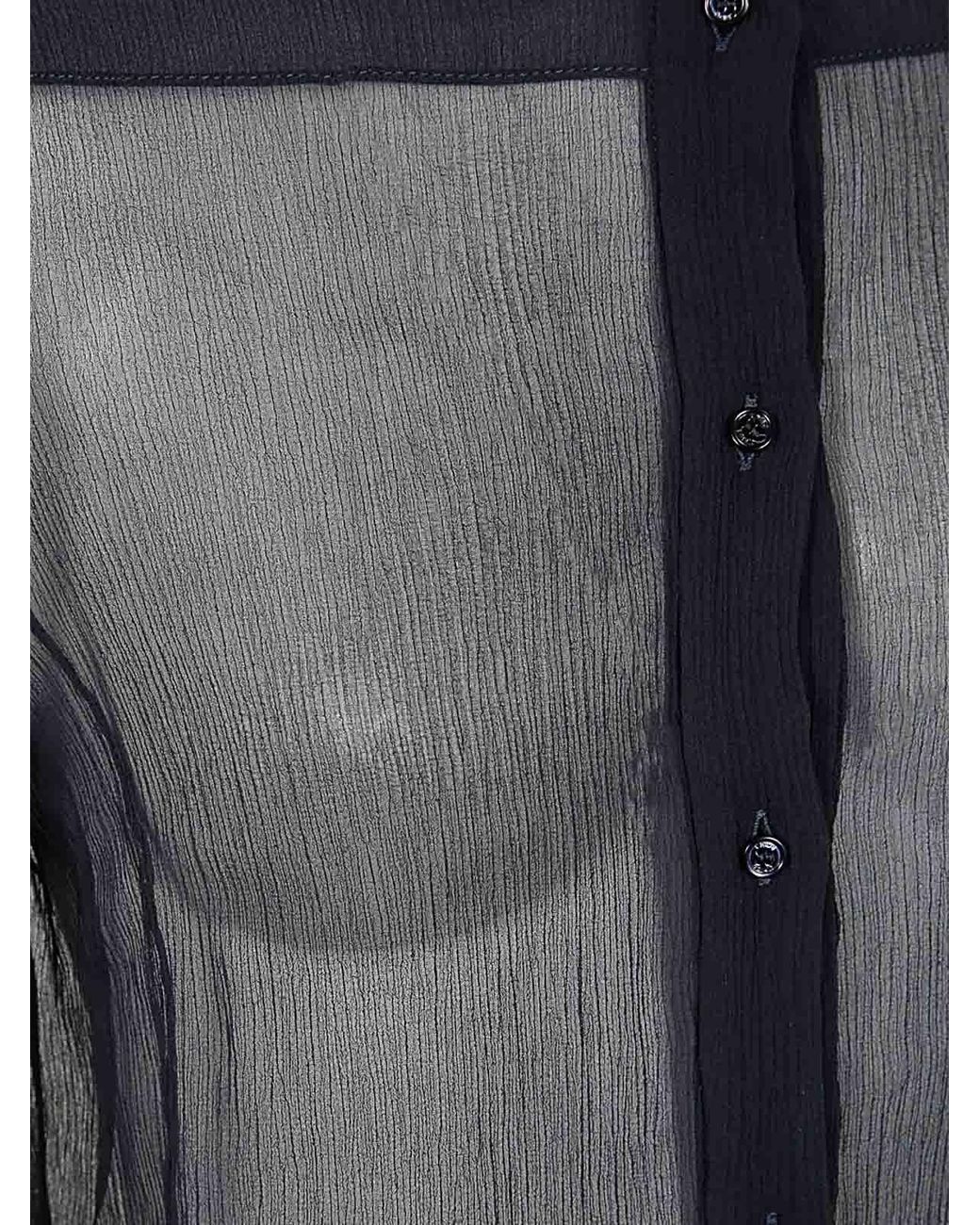 Chloé Black Silk Crepon Shirt