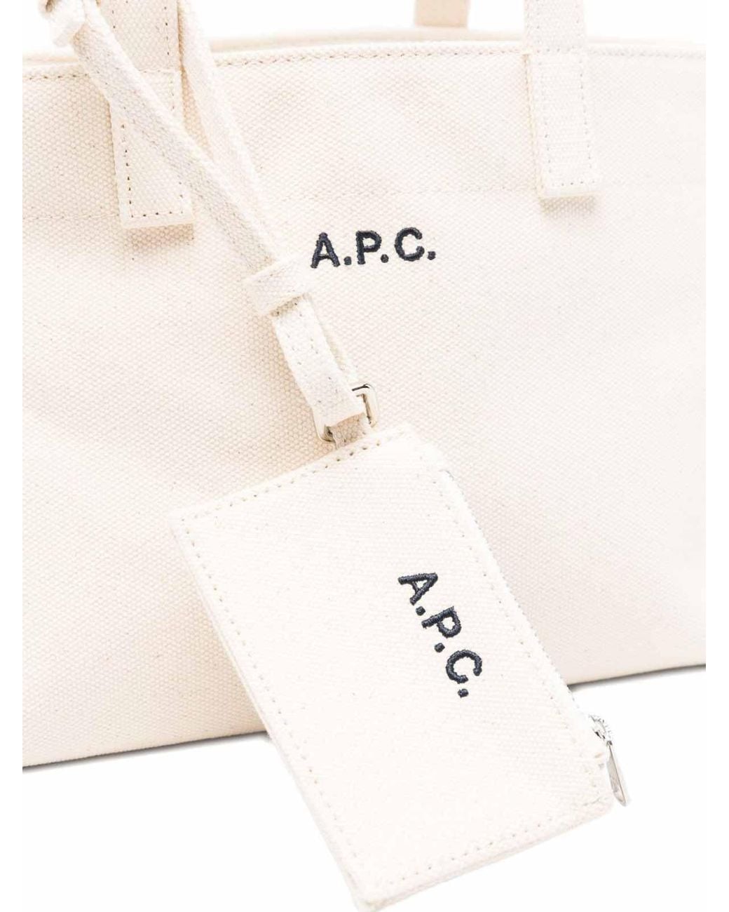A.P.C. Natural Le Drummer Toile Small Tote Bag