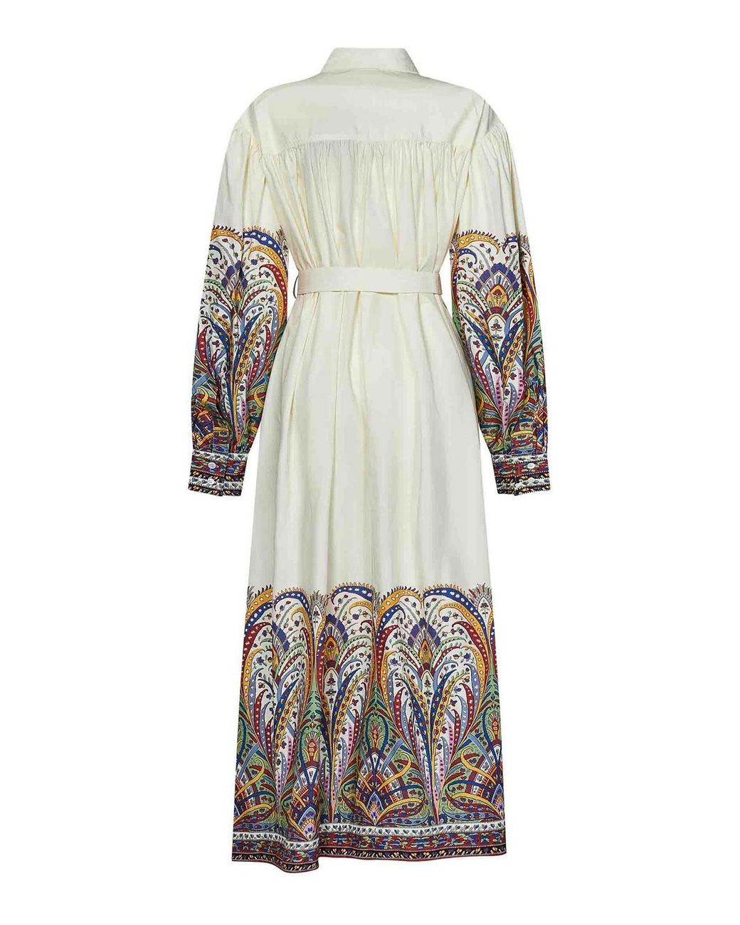 Etro White Cotton Maxi Shirt Dress