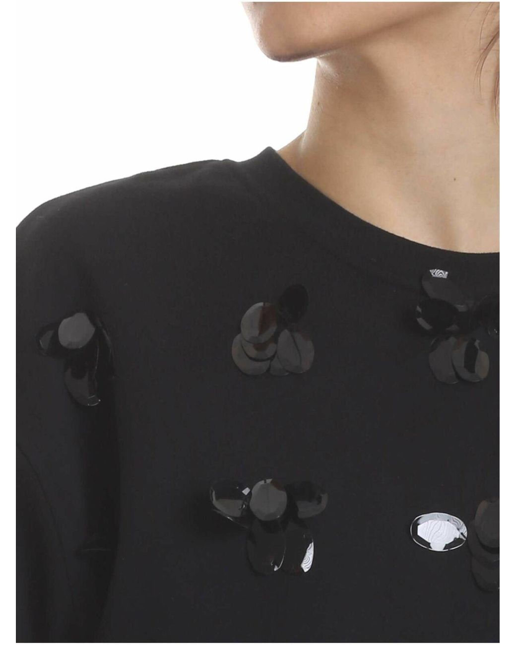 McQ Alexander McQueen Black Decorated Sweatshirt
