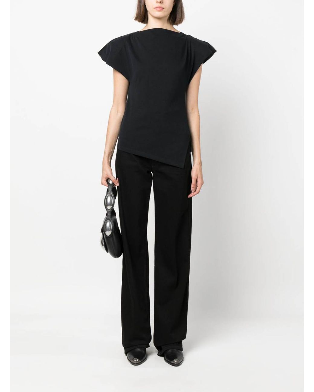 Isabel Marant Black Sebani Asymmetric T-Shirt