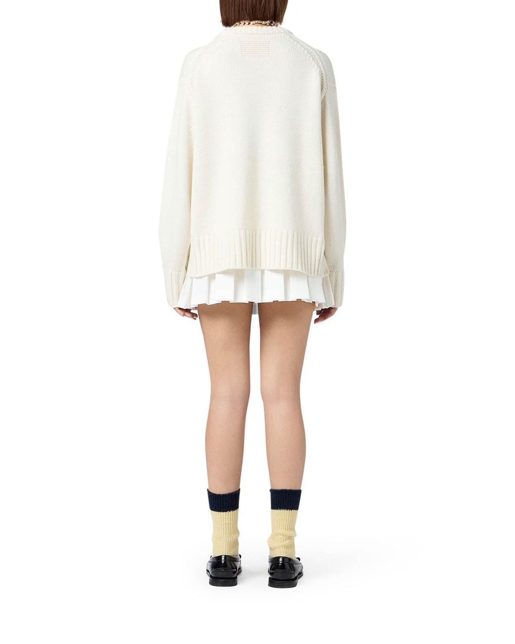 Guest In Residence White Maglione Cozy Crew