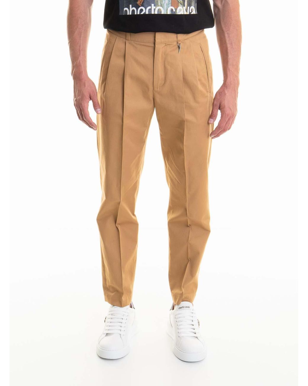 Roberto Cavalli Natural Pants for men