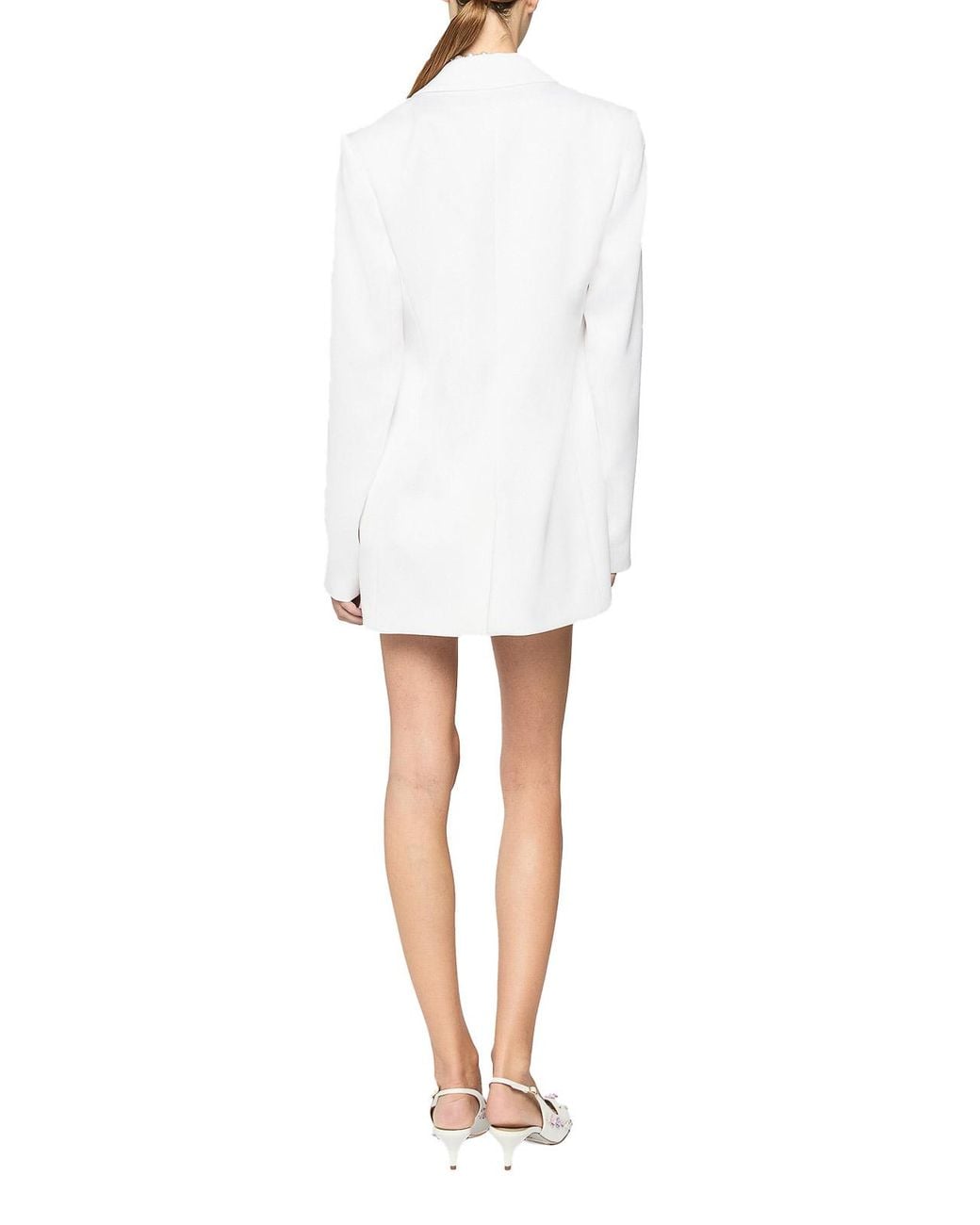 Genny White Single-Breasted Blazer
