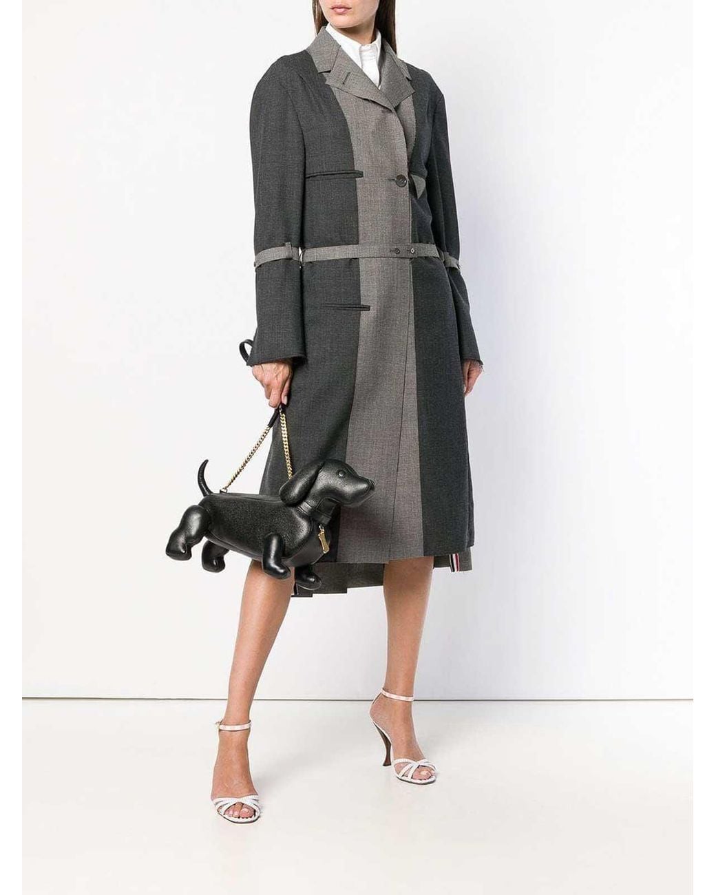 Thom Browne Black Pebbled Leather Mini Hector Bag
