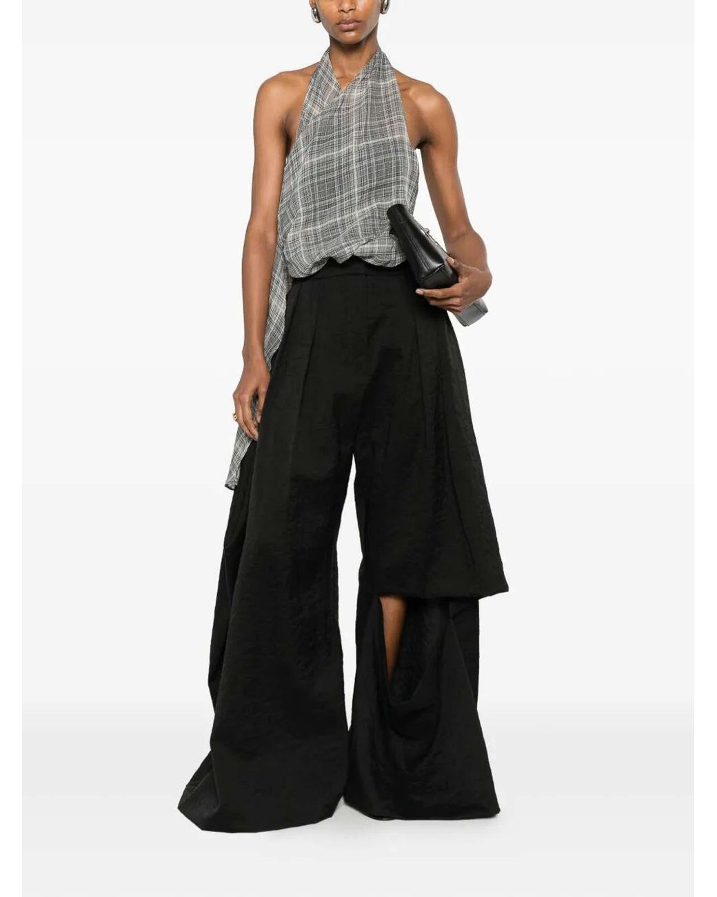 Coperni Gray Draped Sarouel Top