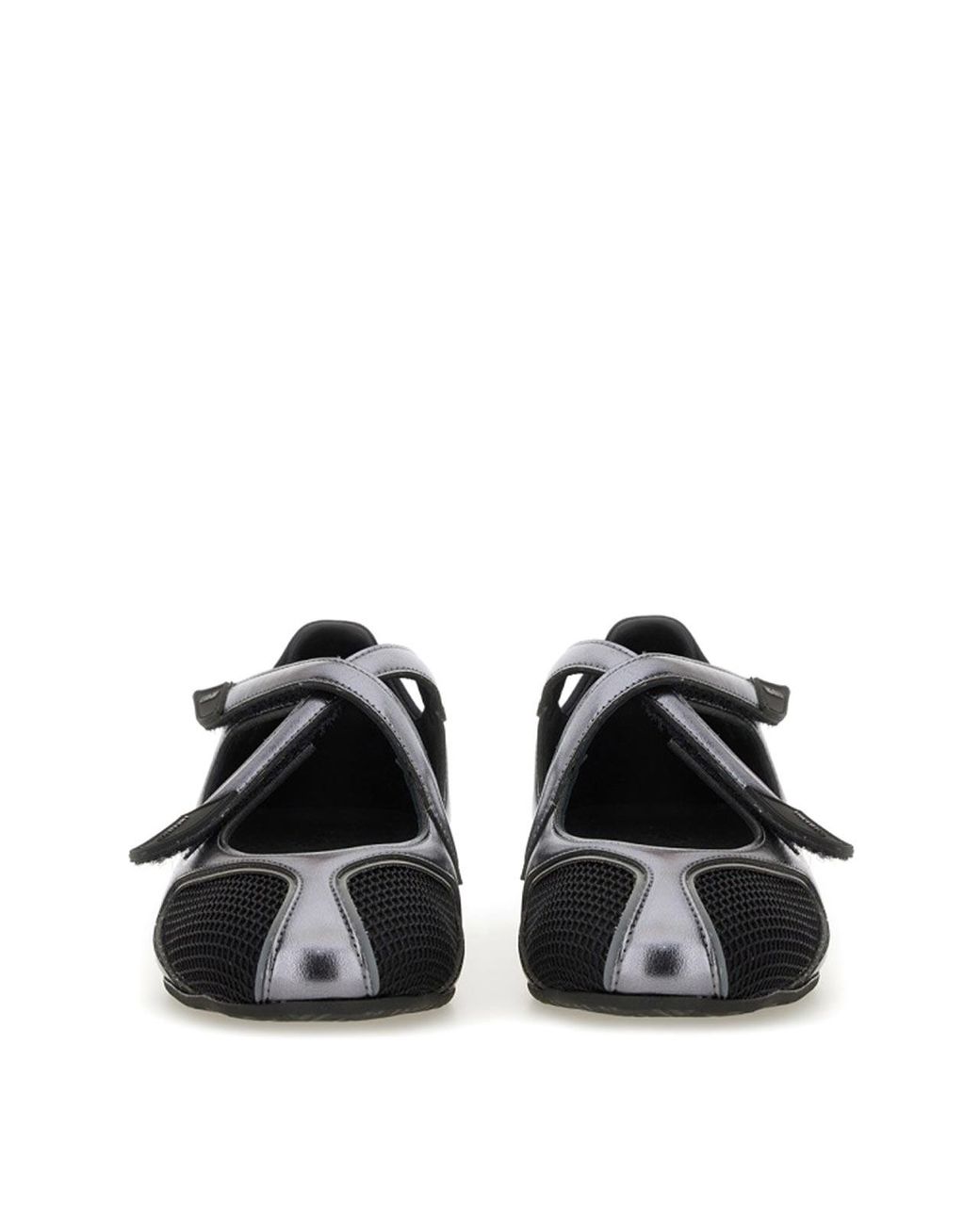 The Attico Black 'floor 01' Ballet Flats