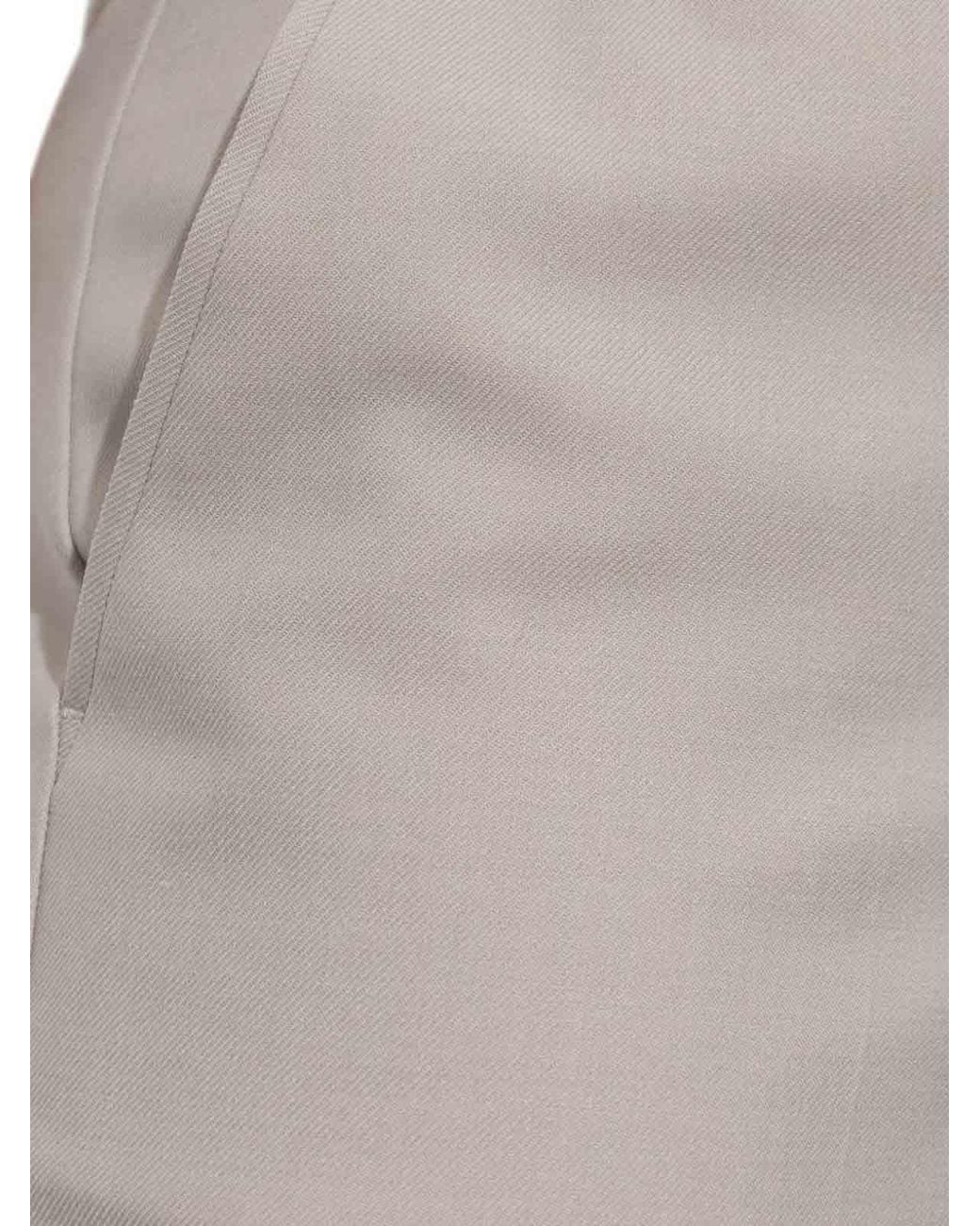 Victoria Beckham Gray Wide Leg Tailored Trousers