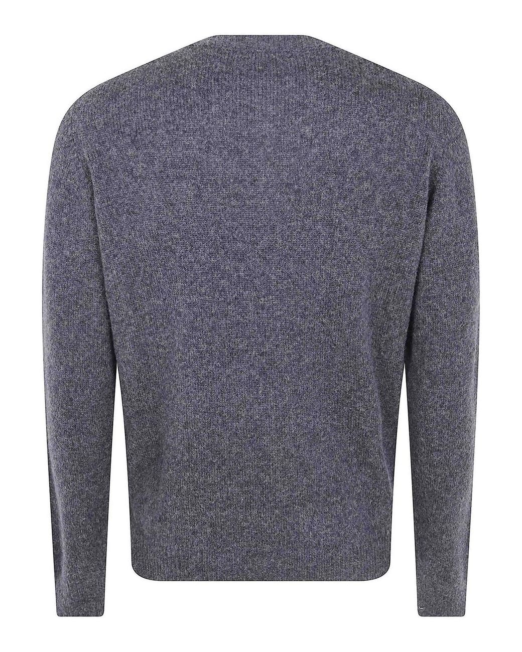 Nuur Blue Long Sleeves Round Neck Sweater for men