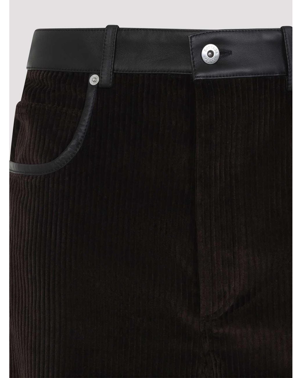 Bottega Veneta Black Corduroy Pants for men