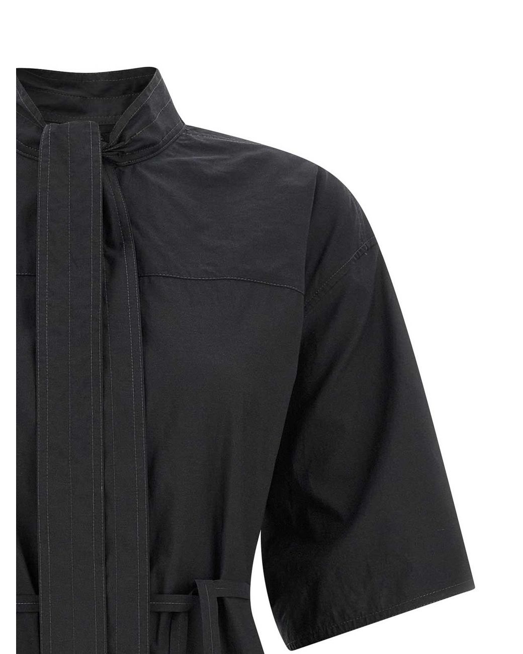 Lemaire Black Cotton Midi Dress