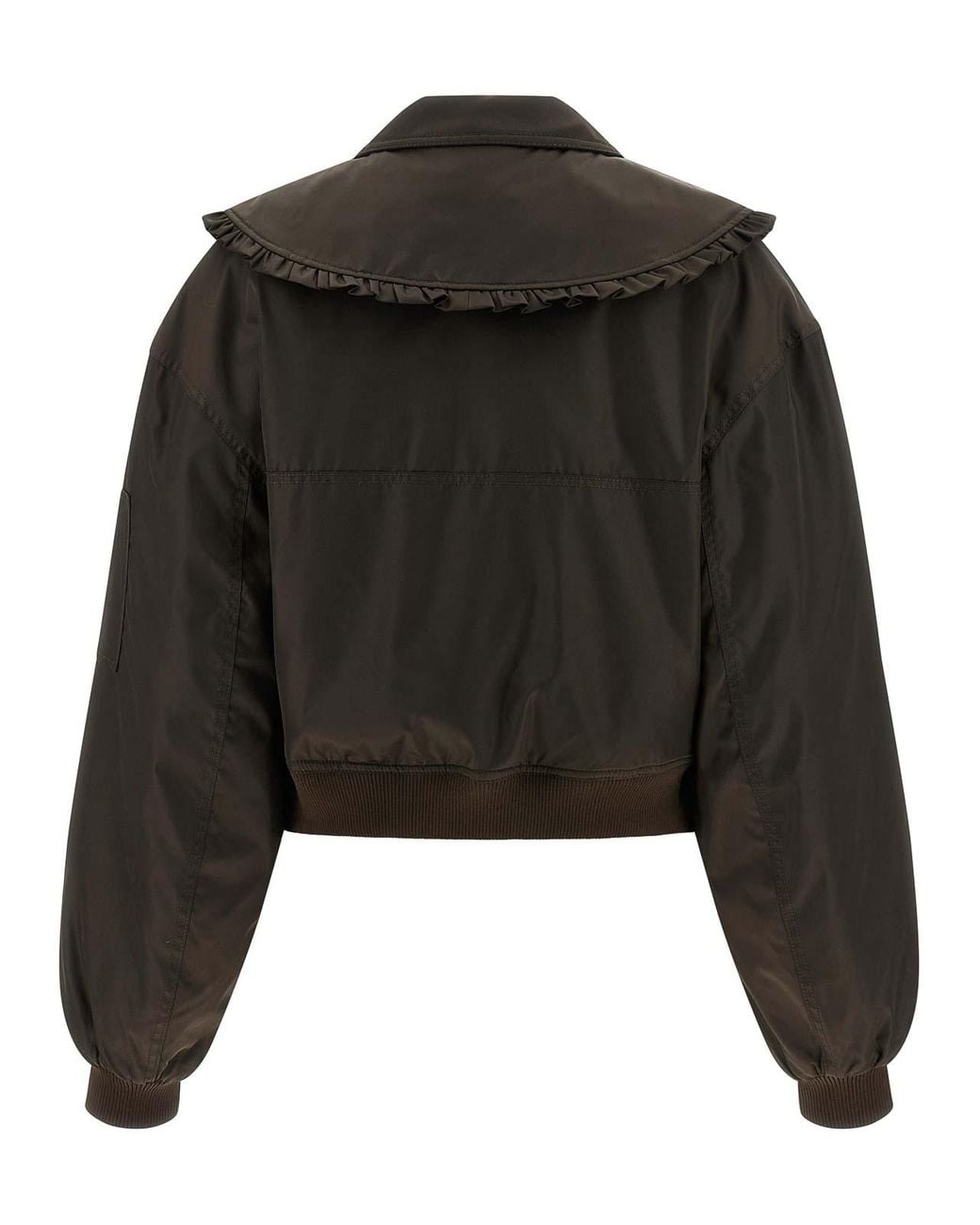 Ganni Black Bomber Jacket Nylon