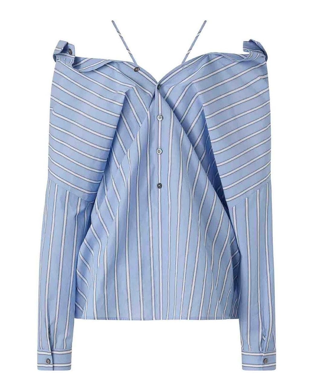 Pinko Blue Striped Cotton Poplin Shirt