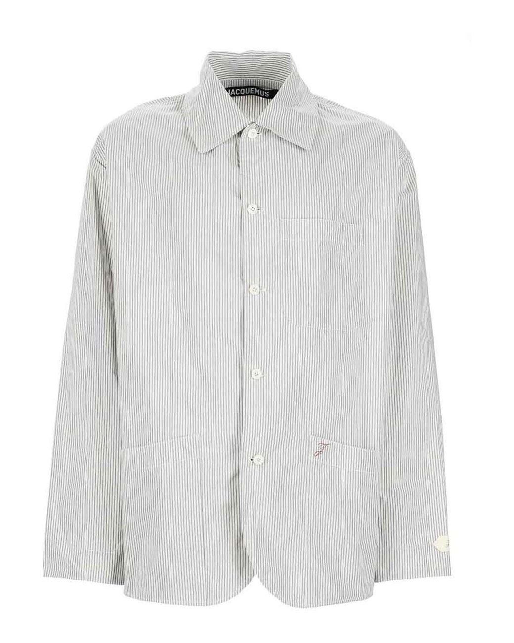 Jacquemus White La Veste Boutis Jacket for men