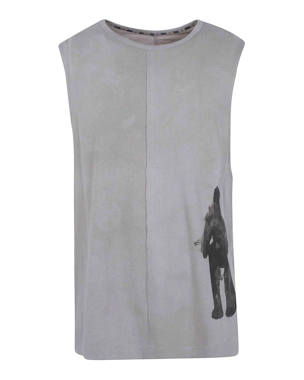 Ziggy Chen Gray Sleeveless Printed Top for men