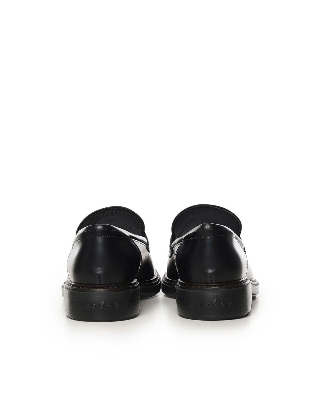 Hogan Black H704 Leather Loafers for men