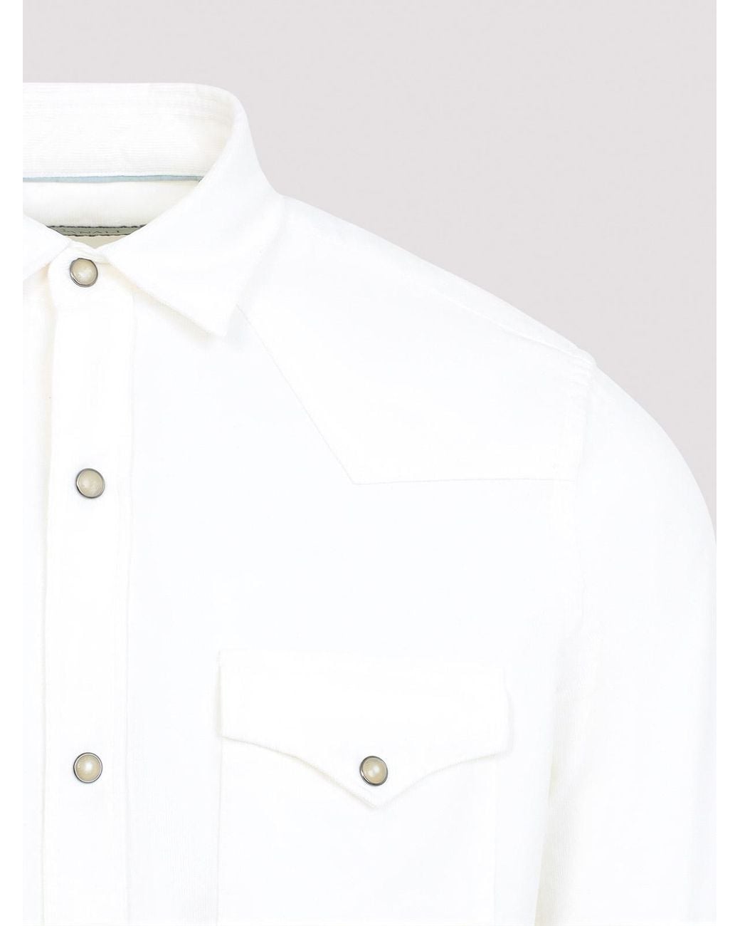 Camisa Canali de hombre de color White