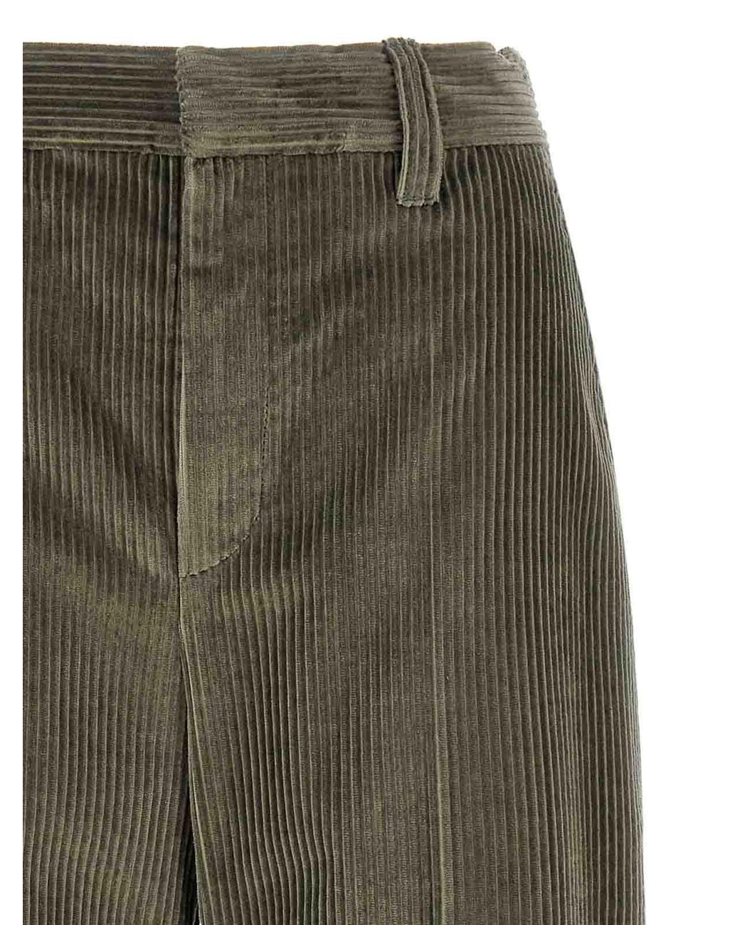 Brunello Cucinelli Green Corduroy Trousers