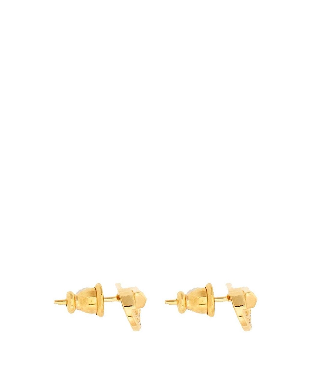 Ferragamo Metallic Gancini Crystals Earrings