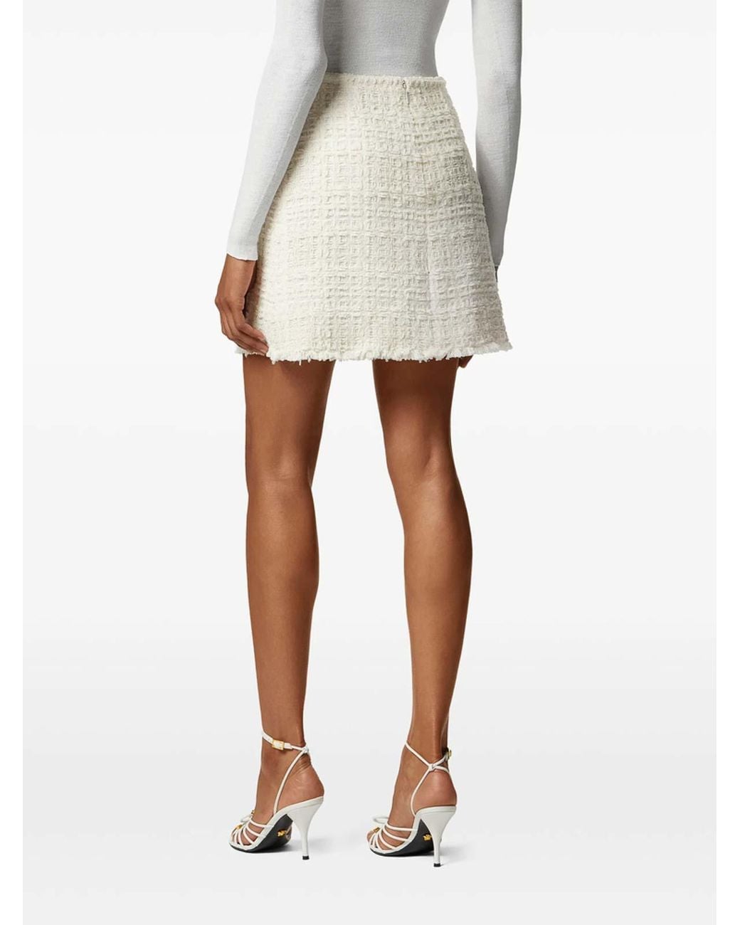 Minigonna Svasata di Versace in White