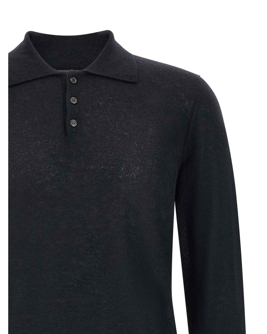 Zanone Blue Cashmere Polo Shirt for men