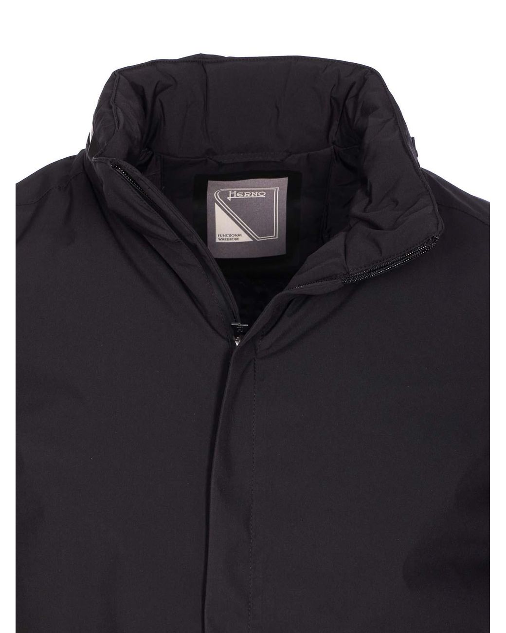 Herno Blue Down Jacket Zip Closure for men