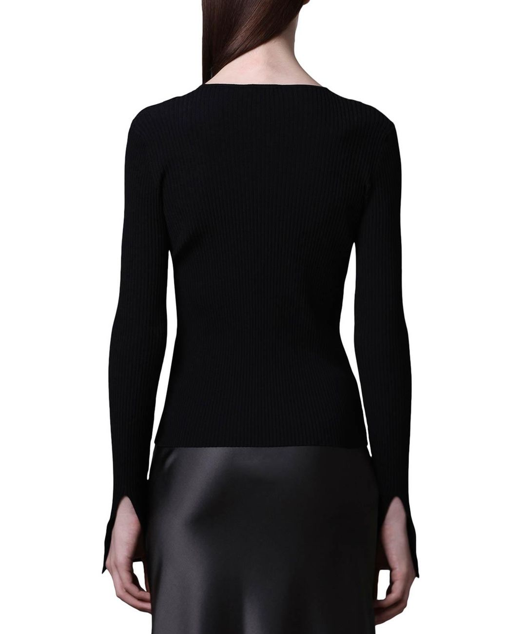 Roberto Collina Black U-Boot-Pullover
