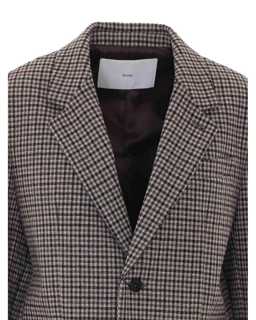 DUNST Gray Bege Check Lily Jacket
