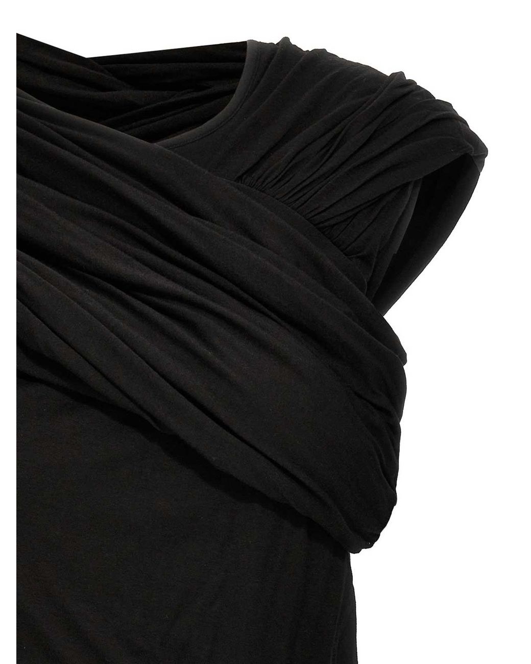 Rick Owens Black Cotton Tank Tops