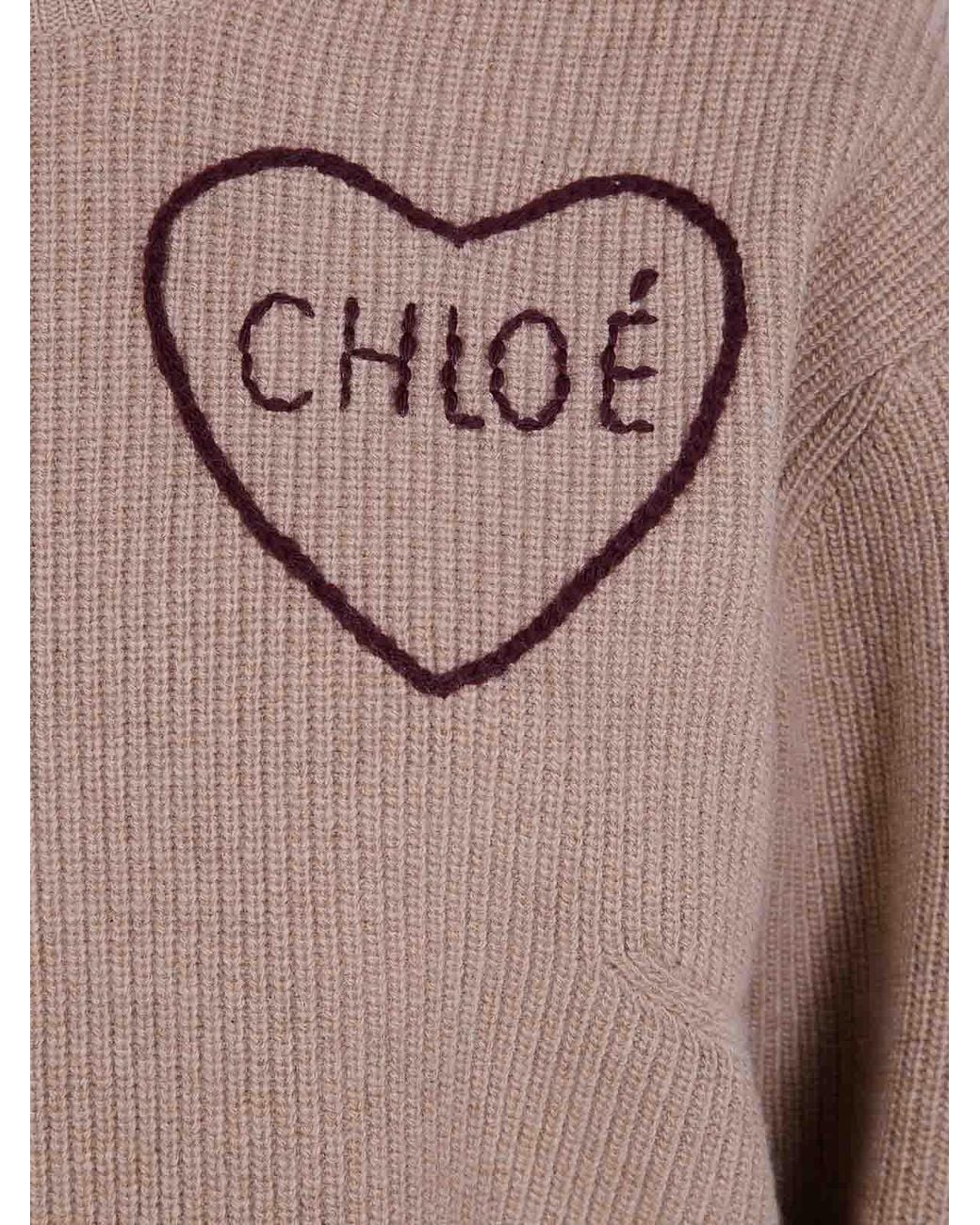 Chloé Brown Round Neck Sweater