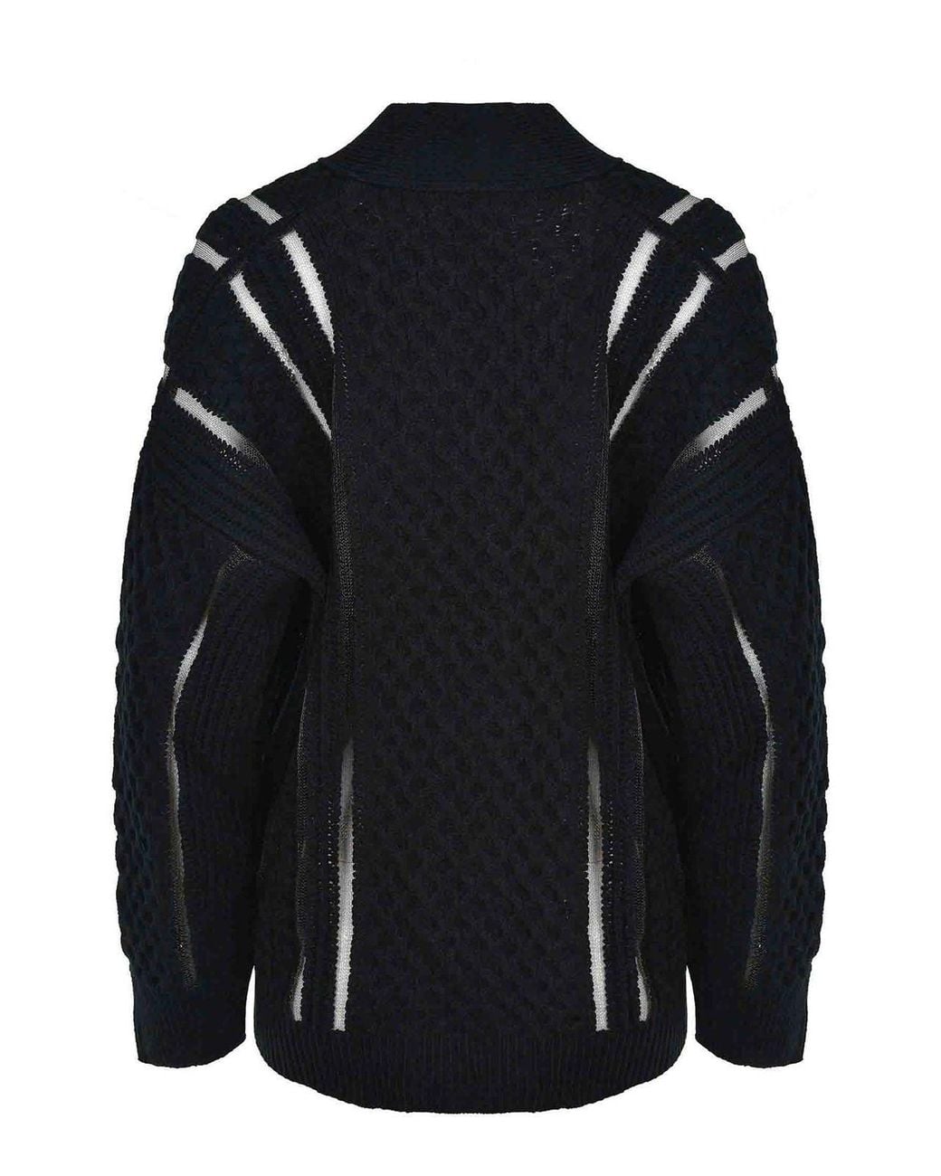 ATOMOFACTORY Black Cardigan Made From A Wool Blend