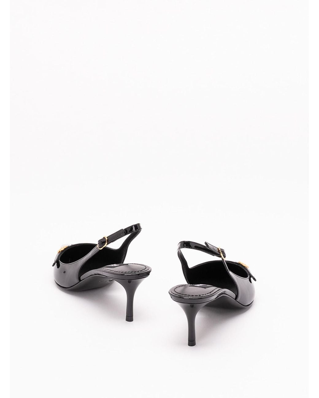 Dolce & Gabbana Black Patent Leather Slingback