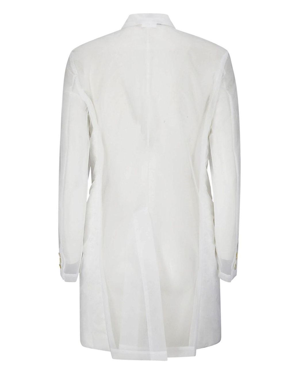 Comme des Garçons White Single-Breasted Coat