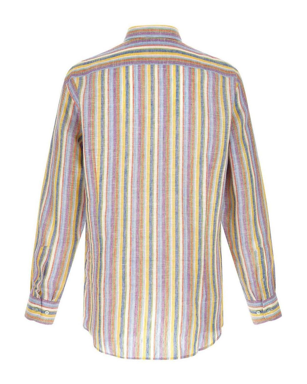Etro White Striped Linen Shirt for men