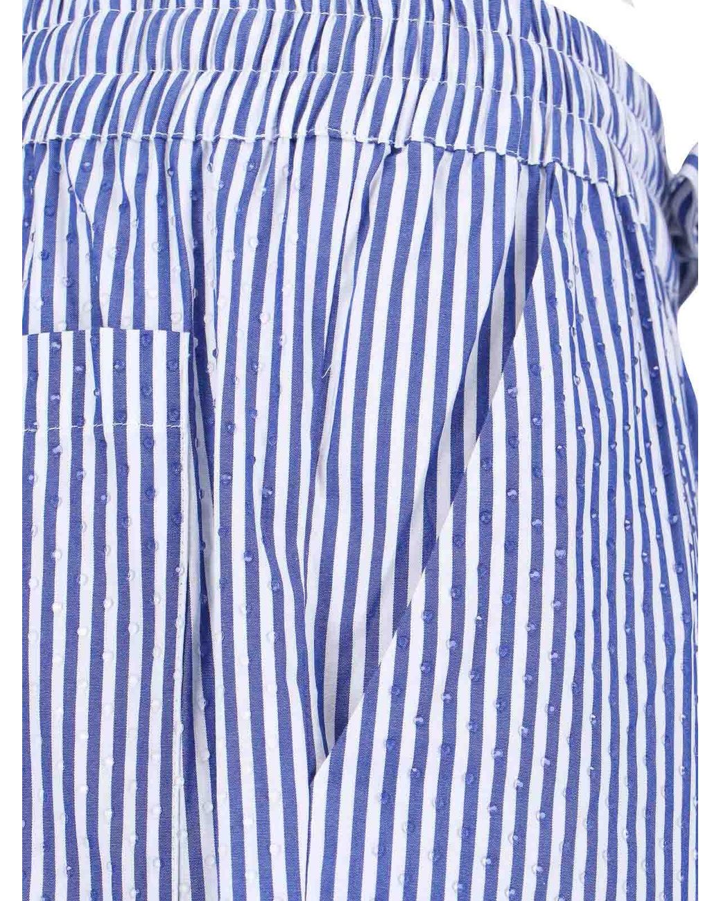 P.A.R.O.S.H. Blue Striped Trousers