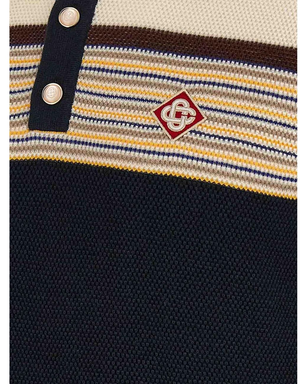 Casablanca Black Caf Culture Cotton Polo Shirt for men