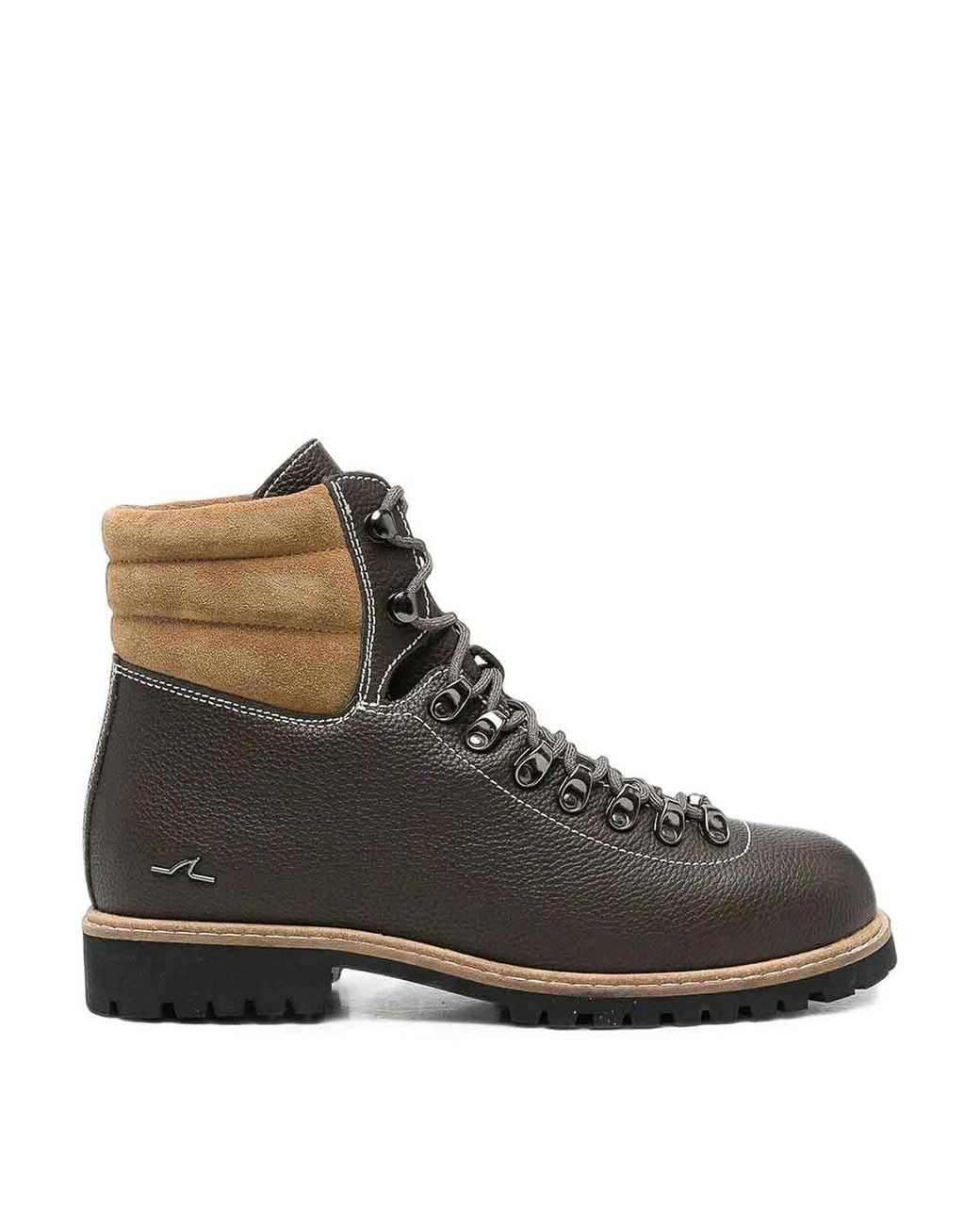 Paul & Shark Leather Ankle Boots With Suede Panels in Brown for Men | Lyst