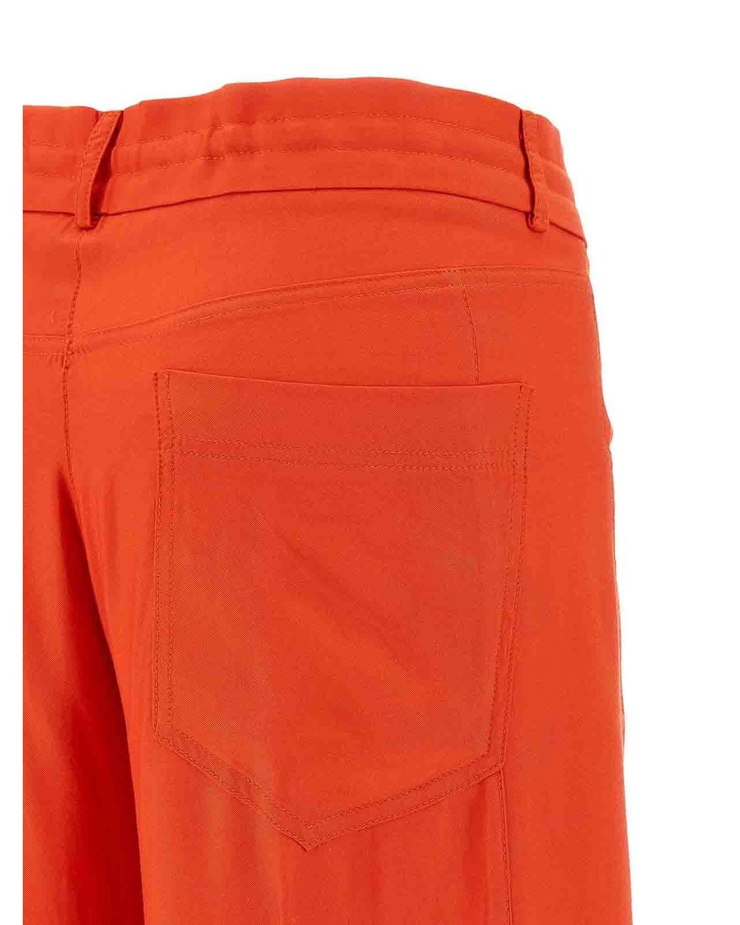 Nude Red Viscose Pants