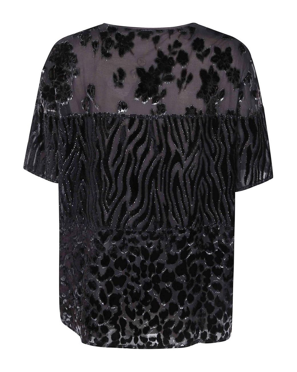 Pierre Louis Mascia Black Patchwork T-Shirt