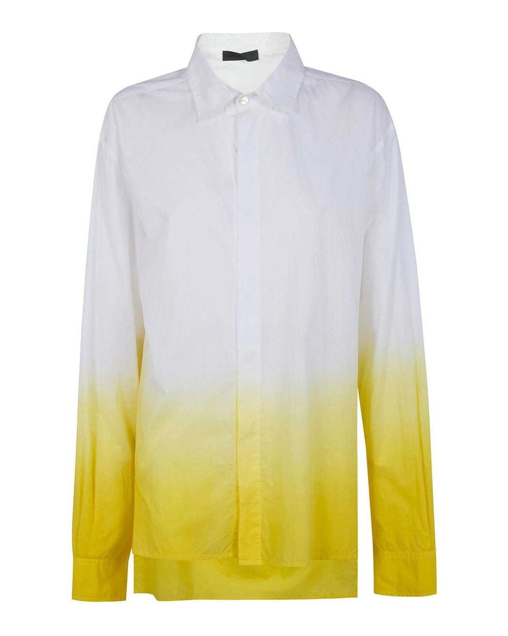 Maria Calderara White Shaded Cotton Muslin Shirt