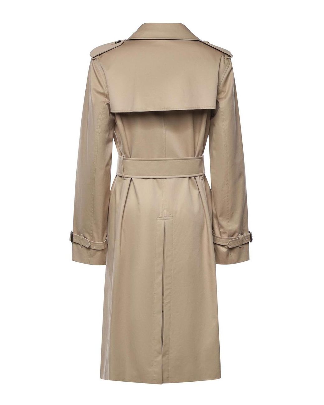 Burberry Natural Lakefield Long Gabardine Trench Coat